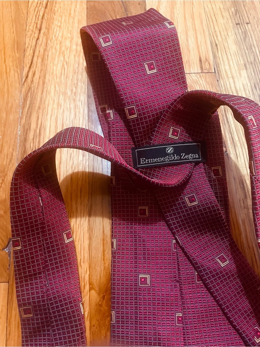 $390 Ermenegildo Zegna 3D Micro Embroidered Italian Silk Tie Office